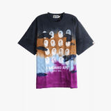 A BATHING APE - Men Color Camo Tie Dye Destroyed Multi Logo Relaxed Fit Tee