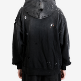 Black hoodie, full body view
