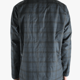 Blue jacket worn by a person, showing the jacket's fit