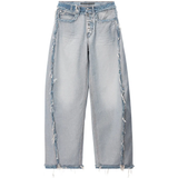 ALEXANDER WANG - Women Emboss Logo Inverted Blow Up Jean