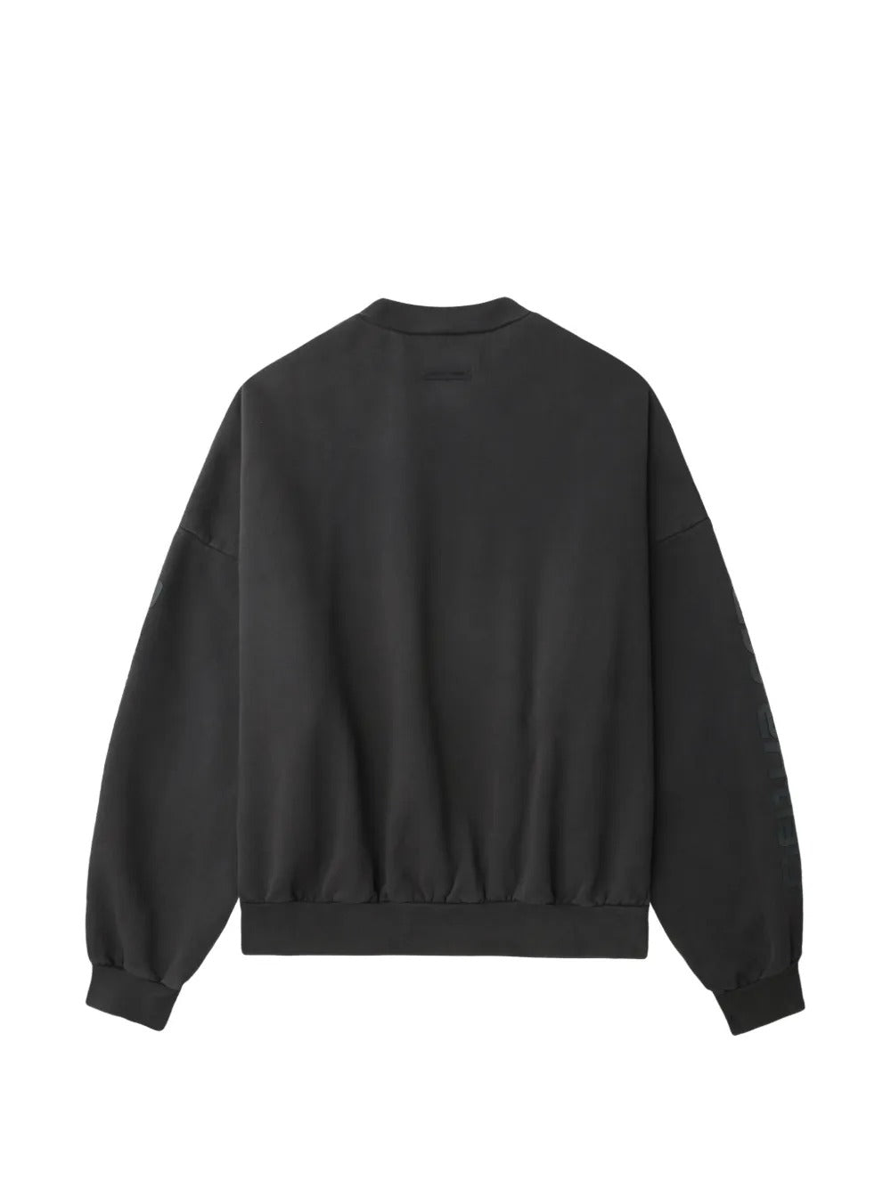 Black sweatshirt, back view