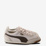 Pink sneakers, side view