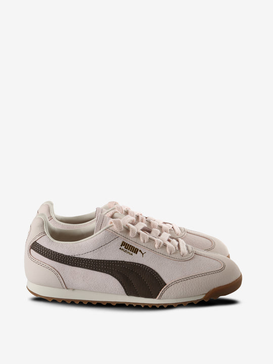 Pink sneakers, side view