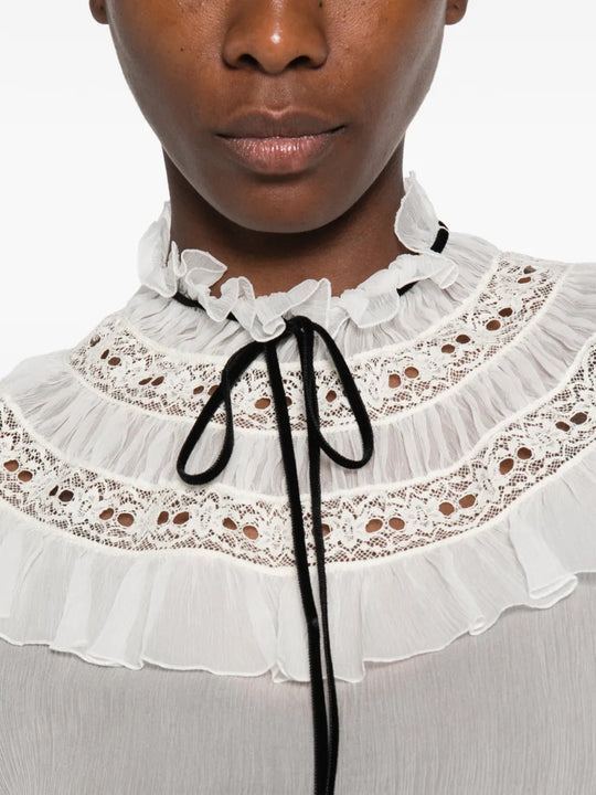 White top worn by a person, showing the top fit