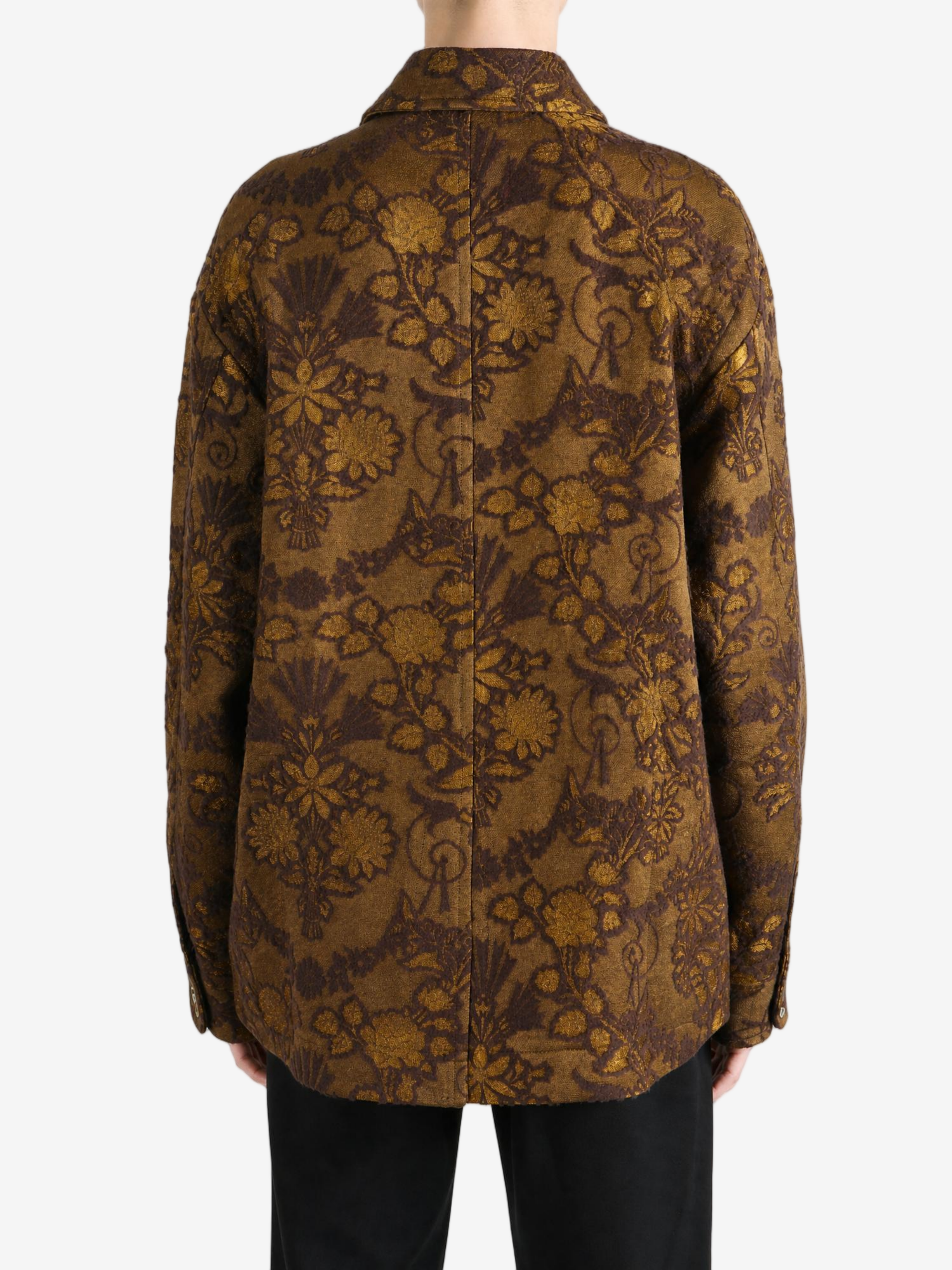 Brown jacket, full body view