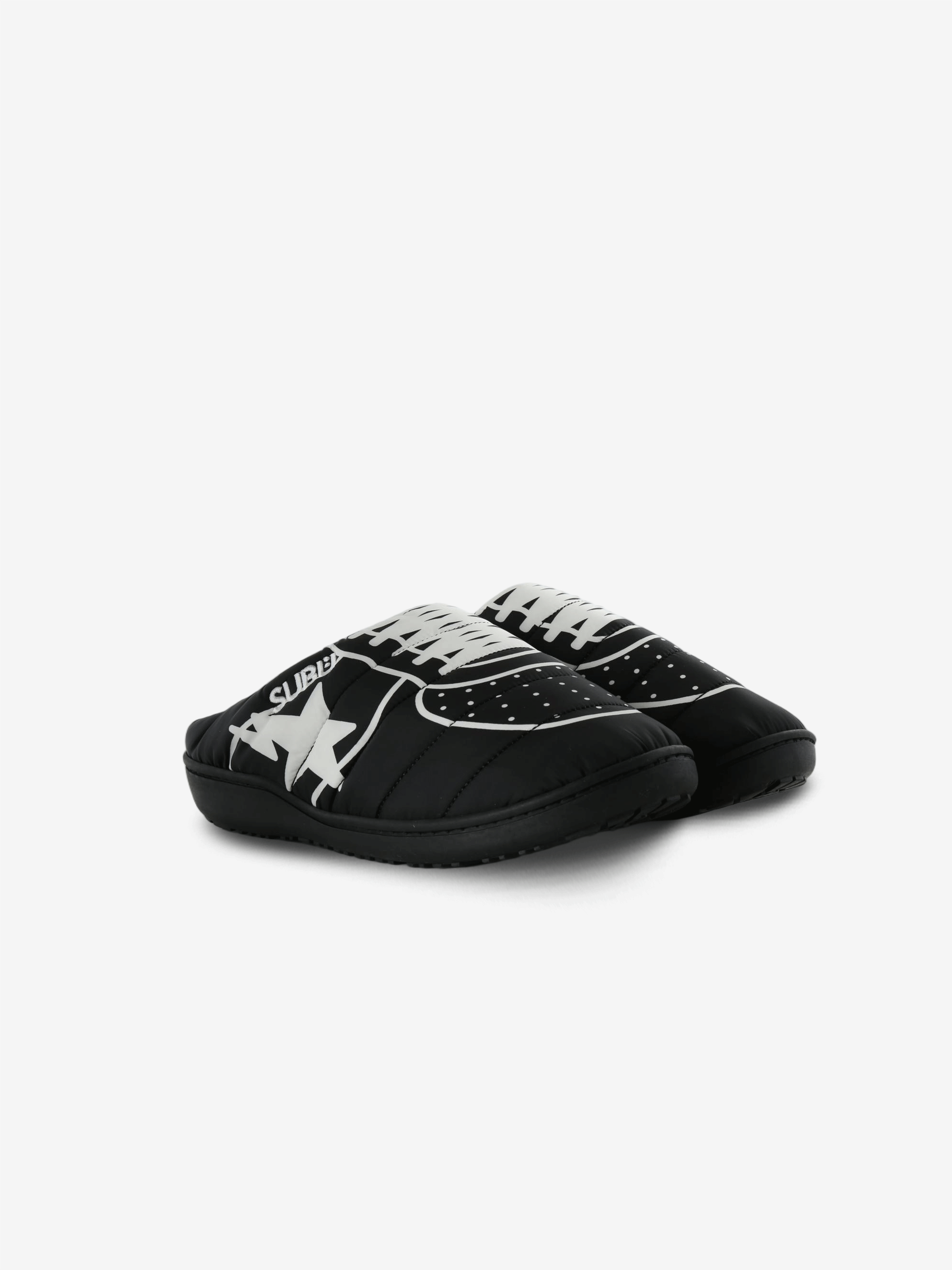Black sandals, front view
