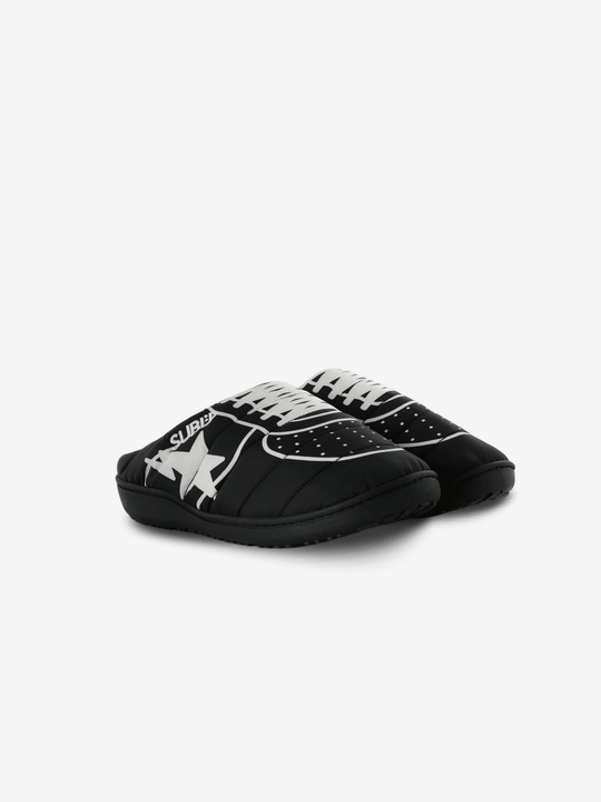 Black sandals, front view