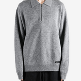 Grey top, full body view