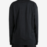 Black t-shirt, full body view