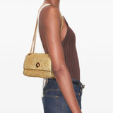 Tan bag, side view