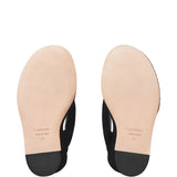 Close up of Black sandals, showing detail