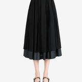 Black skirt, full body view