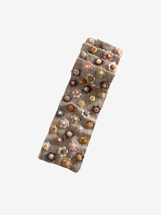 Tan scarves, front view