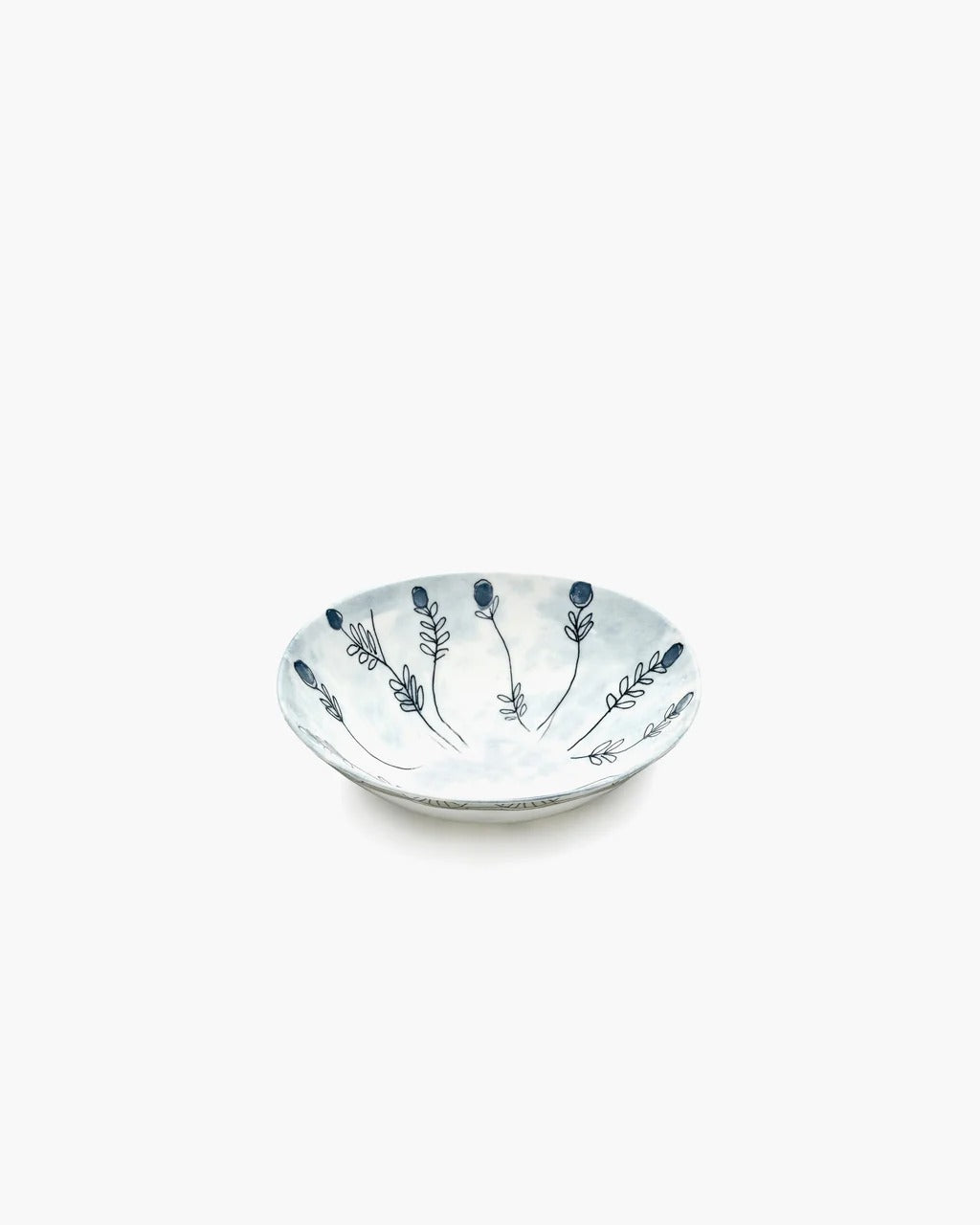 Blue bowl , front view