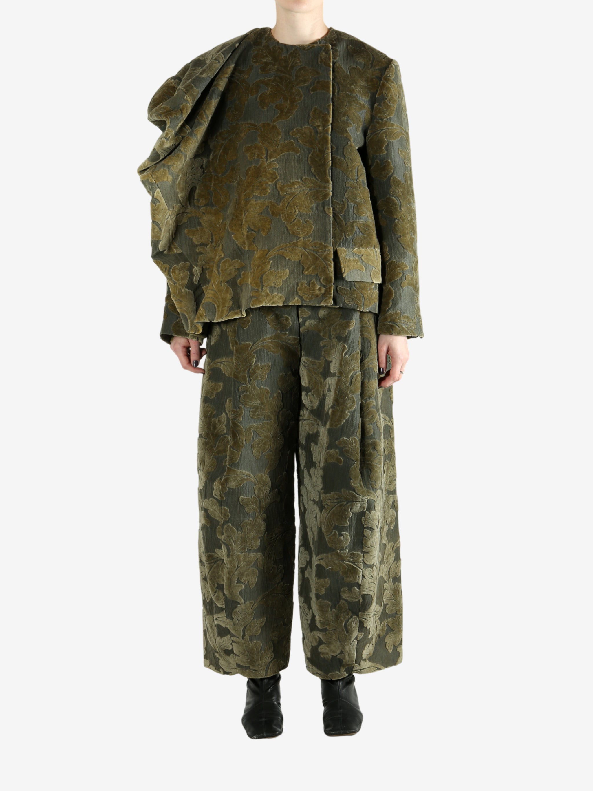 Grey jacket, full body view