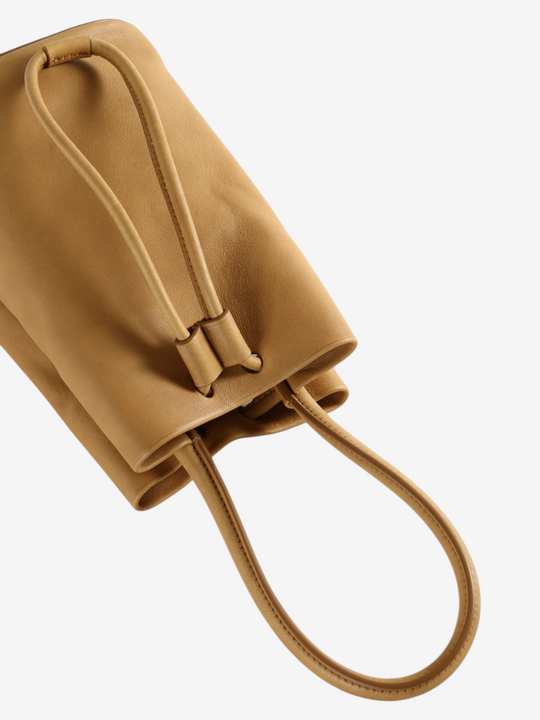 Tan bag, front view