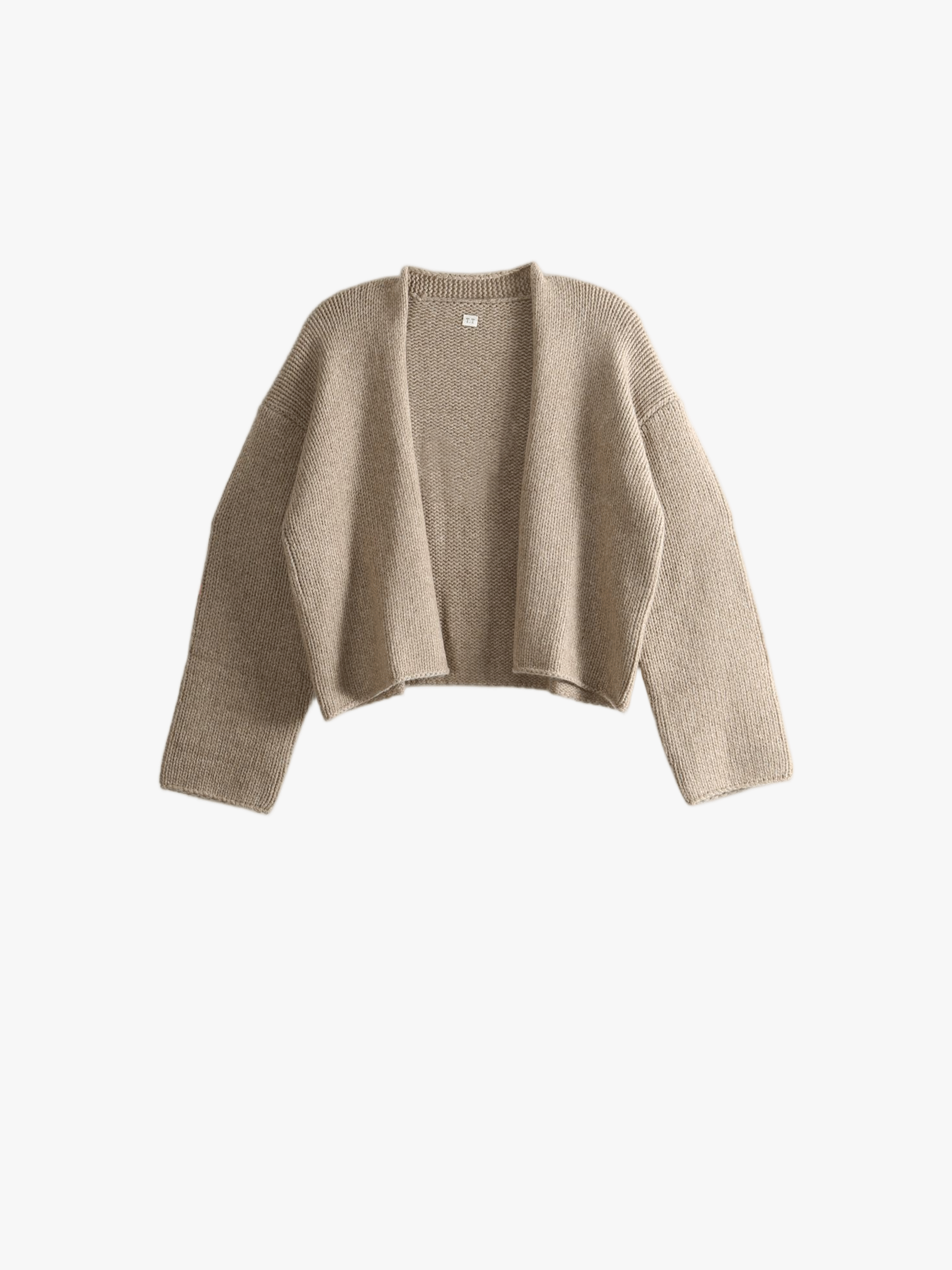Tan jacket, front view