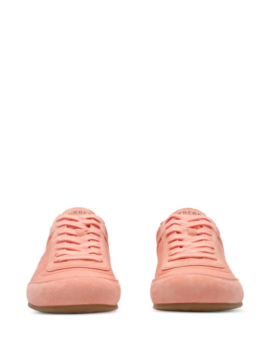 Pink sneaker, side view