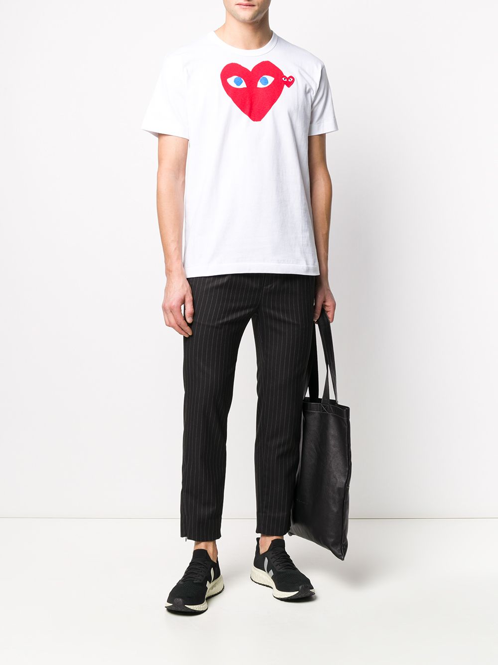COMME DES GARCONS PLAY MEN Red Hearts Blue Eyes T-Shirt – Atelier 