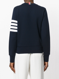 THOM BROWNE - Women Classic Sweatshirt In Classic Loop With Engineered 4 Bar