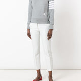 THOM BROWNE - Women Classic Sweatshirt In Classic Loop With Engineered 4 Bar