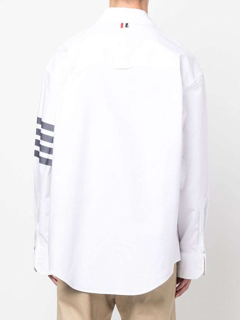Thom Browne 4-Bar long-sleeve shirt - White