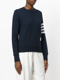 THOM BROWNE - Women Classic Sweatshirt In Classic Loop With Engineered 4 Bar