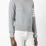 THOM BROWNE - Women Classic Sweatshirt In Classic Loop With Engineered 4 Bar