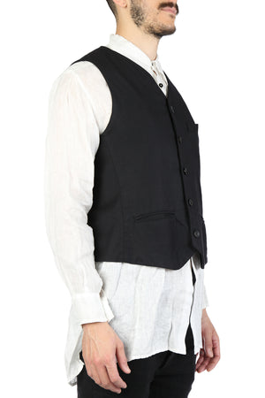 GEOFFREY B SMALL MEN Handmade S-B 5 Button-1910S Waistcoat W/Handstitch Buttonholes And Buttons