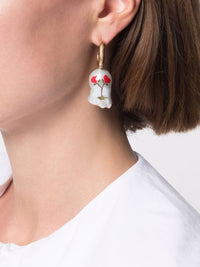 SIMONE ROCHA WOMEN LARGE HAND PAINTED BAROQUE PEARL EARRING