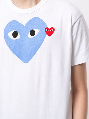 COMME DES GARCONS PLAY MEN Blue Heart T-Shirt