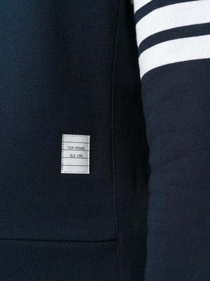 THOM BROWNE - Women Classic Sweatshirt In Classic Loop With Engineered 4 Bar