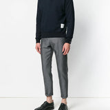 Navy hoodies, full body view