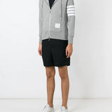THOM BROWNE - Men Classic Full Zip Hoodie In Classic Loopback W/ Engineered 4 Bar