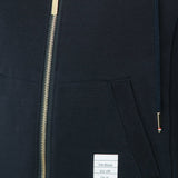 THOM BROWNE - Women Zip Up Hoodie In Classic Loop Back With Engineered 4 Bar