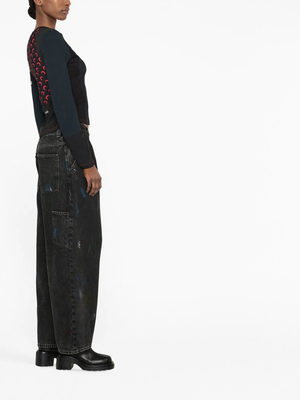 MAISON MARGIELA - Women Black Paint Jeans