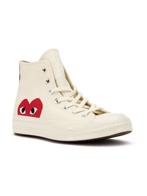COMME DES GARCONS PLAY X CONVERSE CHUCK TAYLOR High Top Sneakers