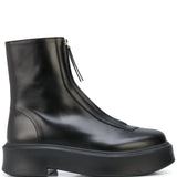 Black boot, front view