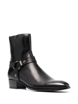 SAINT LAURENT - Men Wyatt 40 Harness Boots