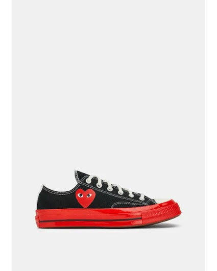 COMME DES GARCONS PLAY X CONVERSE RED SOLE LOW TOP