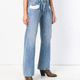 MAISON MARGIELA - Women 5-Pocket Wide-Leg Denim Pants