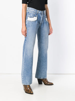 MAISON MARGIELA - Women 5-Pocket Wide-Leg Denim Pants