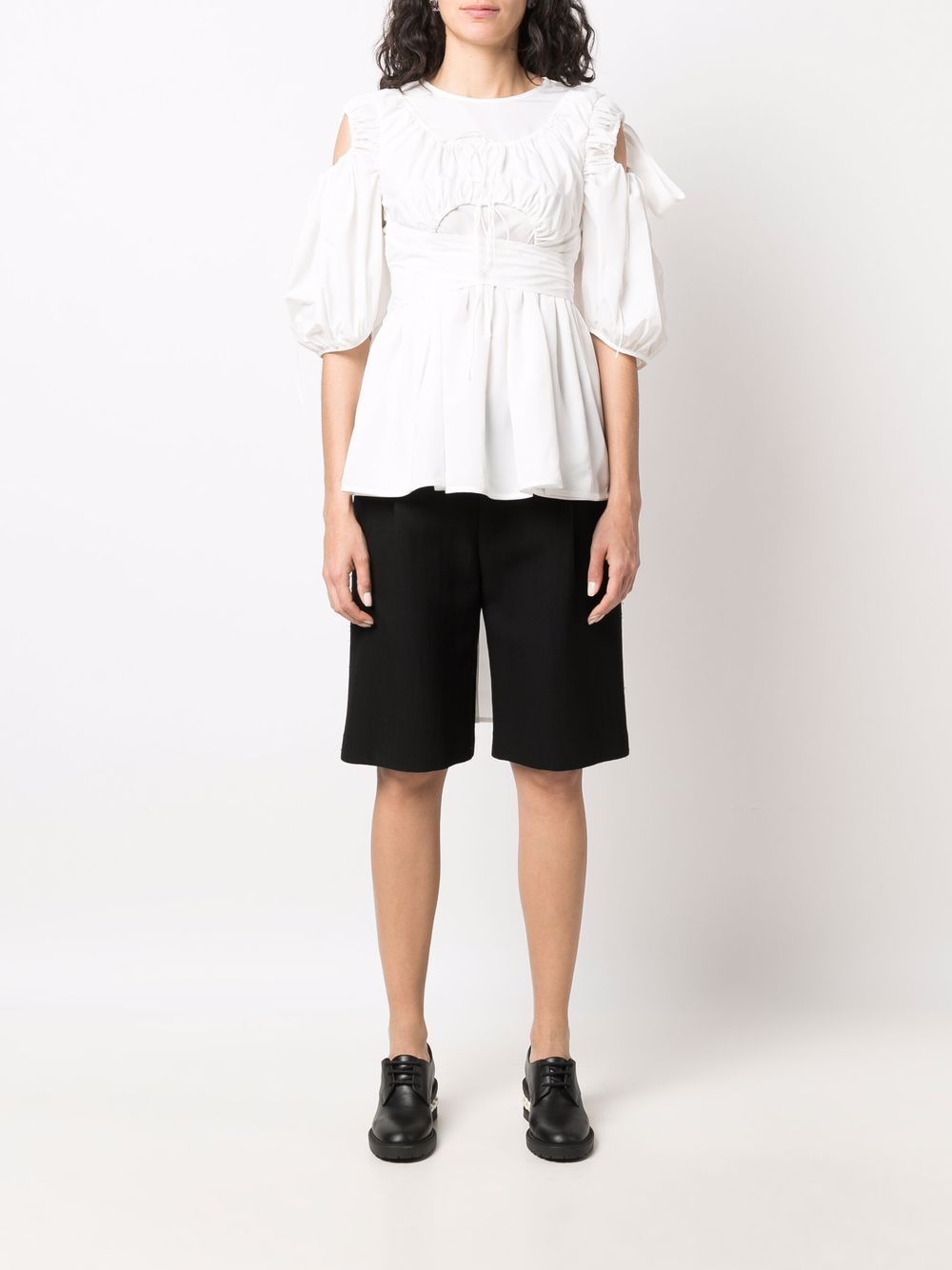 CECILIE BAHNSEN WOMEN LAYERED TOP WITH SHOULDER OPENING