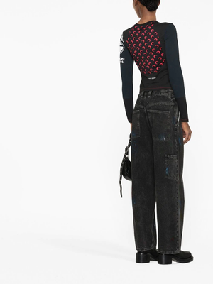 MAISON MARGIELA - Women Black Paint Jeans