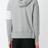 THOM BROWNE - Men Classic Full Zip Hoodie In Classic Loopback W/ Engineered 4 Bar