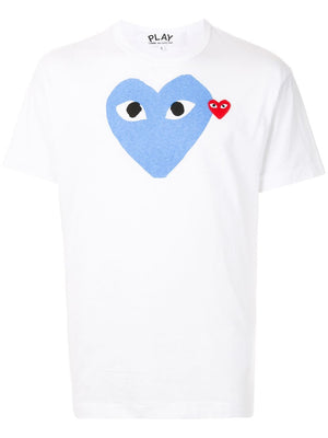 COMME DES GARCONS PLAY MEN Blue Heart T-Shirt