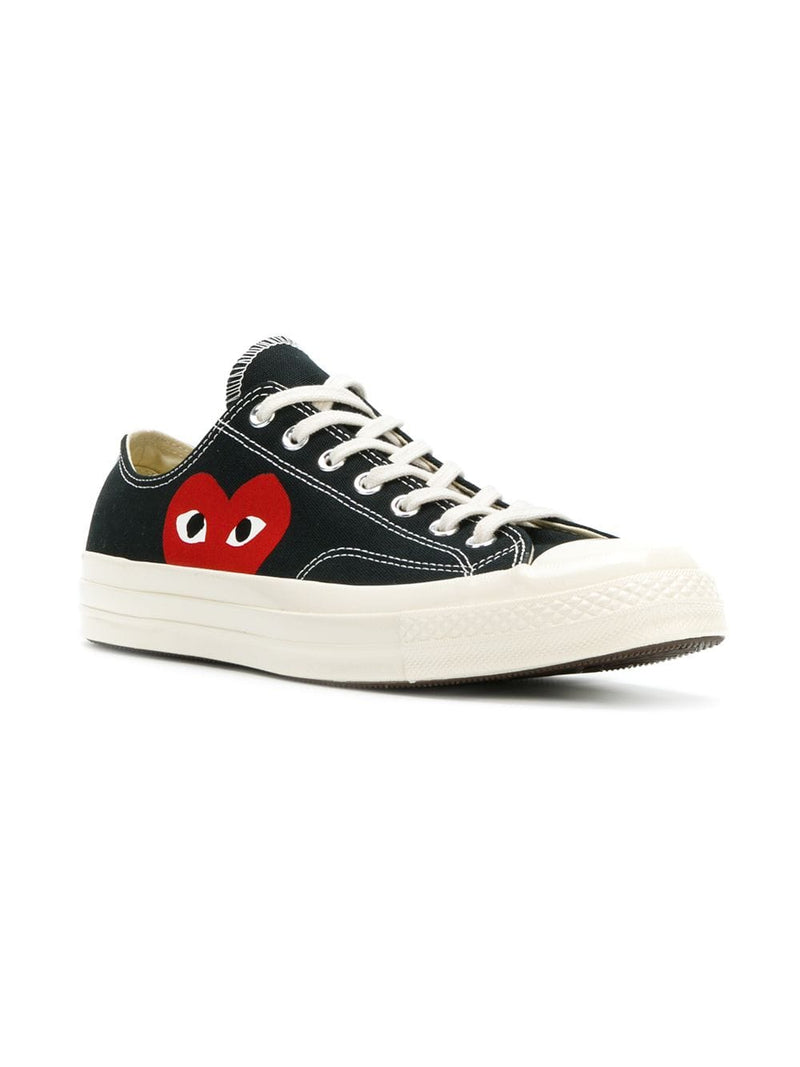 COMME DES GARCONS PLAY X CONVERSE CHUCK TAYLOR LOW TOP SNEAKERS