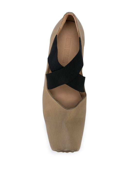 Brown shoes, upper view