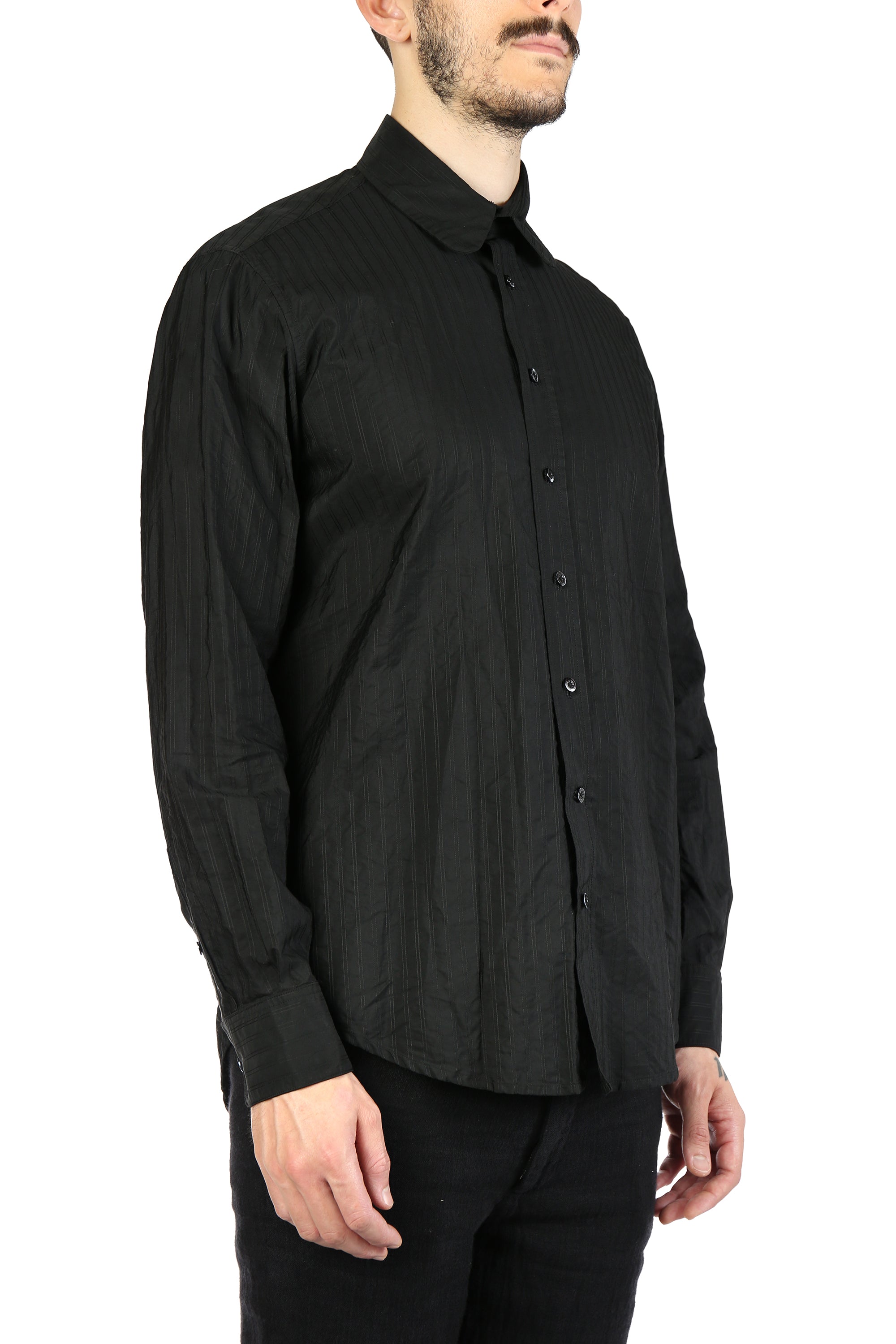 GEOFFREY B SMALL Men Handmade Classic Tailored Shirt With Rounded