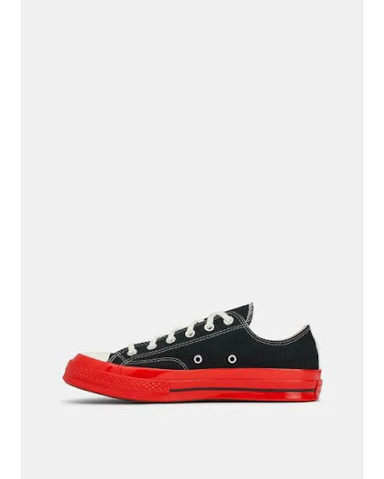 COMME DES GARCONS PLAY X CONVERSE RED SOLE LOW TOP